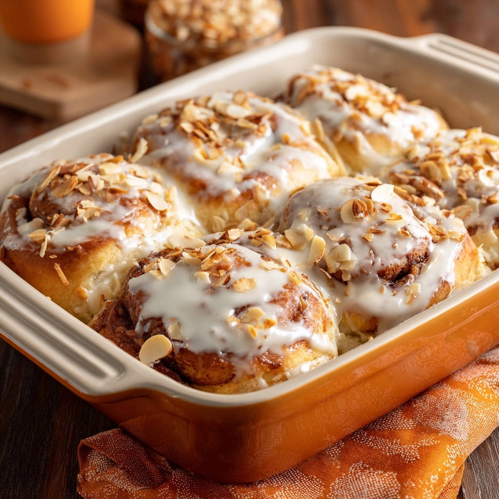 Saftige Zimtschnecken mit Mandeltopping