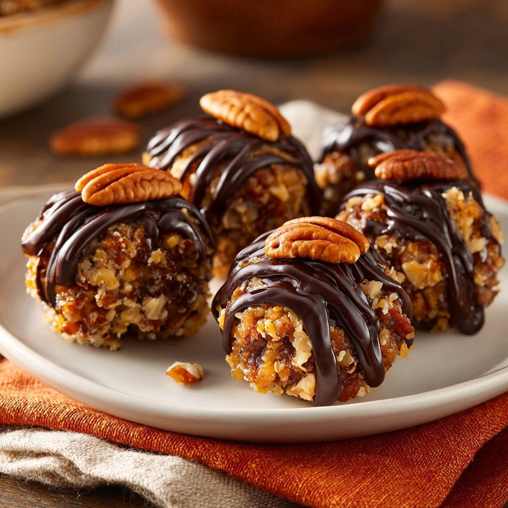 Süße Nuss-Nougat-Kugeln mit Schokodrizzle