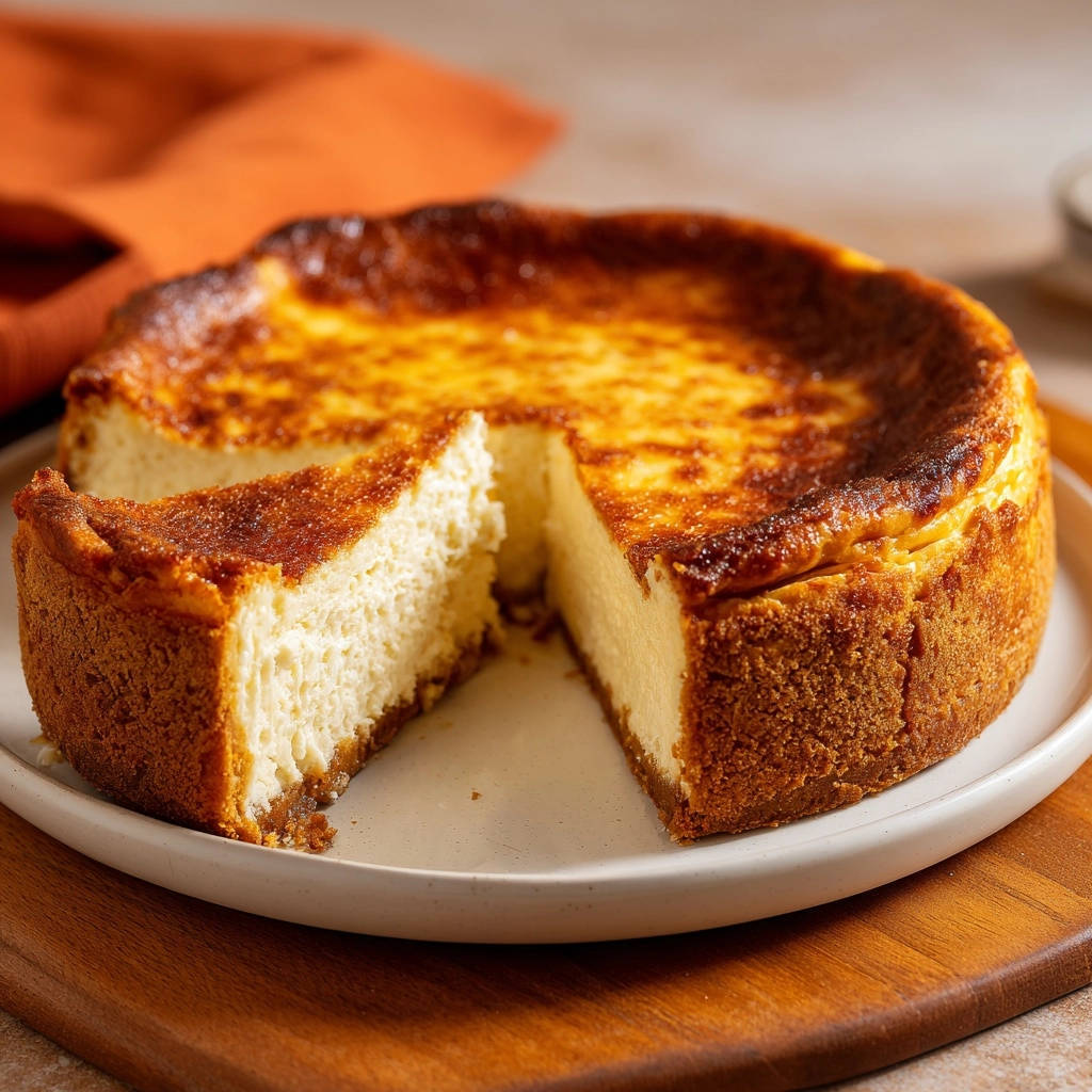 Käsekuchen im Basken-Stil