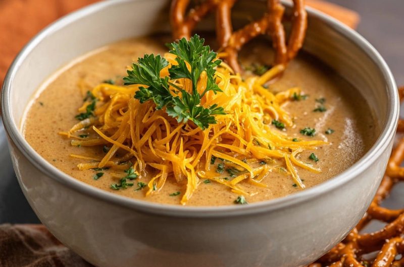 Cremige Brezel-Käsesuppe