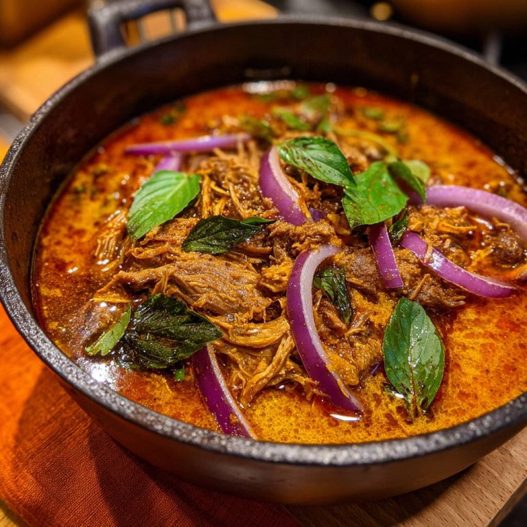 Cremiger Rindertopf mit Kokosmilch und frischen Kräutern: Zartheit, die auf der Zunge zergeht