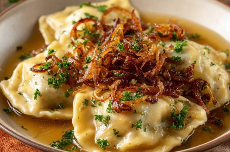 Herzhafte Maultaschen in klarer Brühe