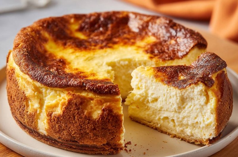 Käsekuchen im Basken-Stil
