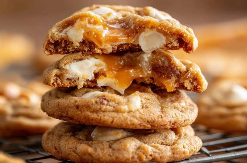 Karamell-Weiße Schokolade Cookies