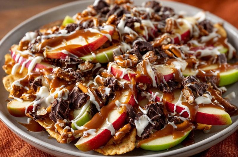 Süße Apfel-Crunch-Nachos