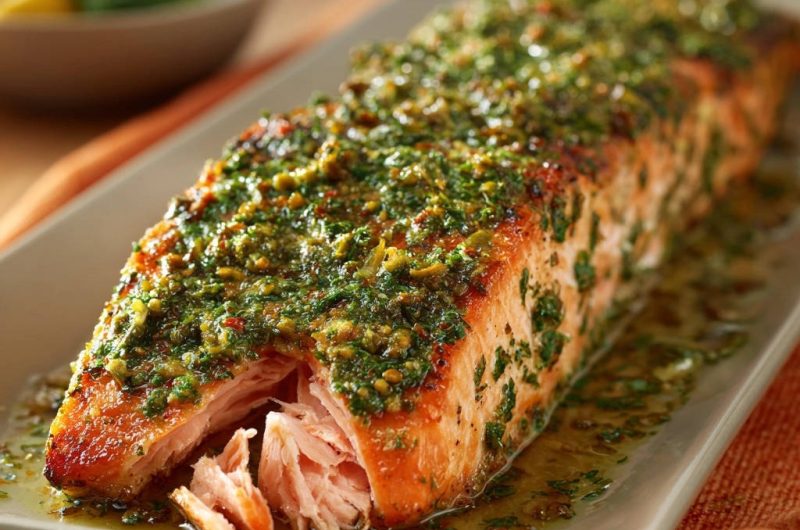 Saftiges Lachsfilet mit aromatischer Kräuterkruste