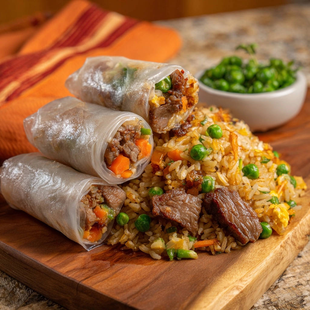 Zarte Rindfleisch-Sommerrollen mit Reis-Füllung