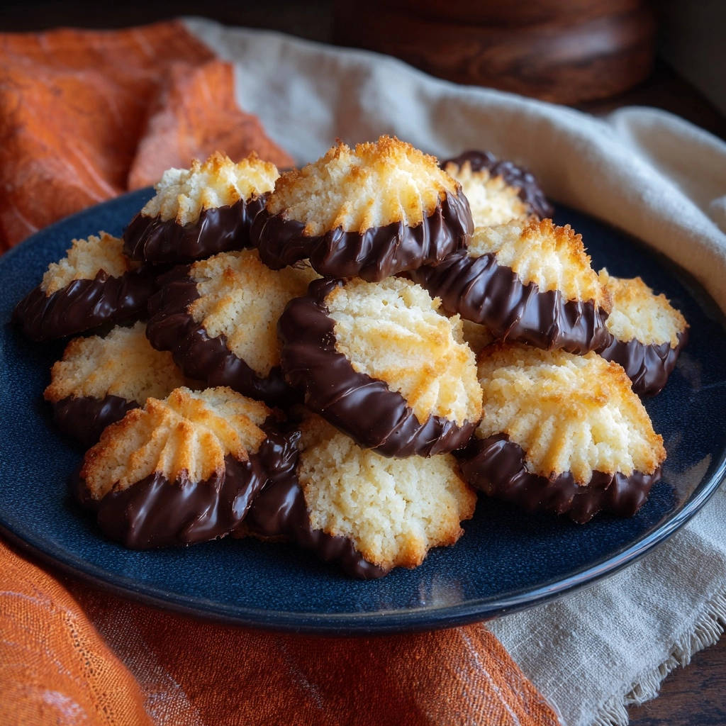 Goldene Butterplätzchen mit Schoko-Überzug