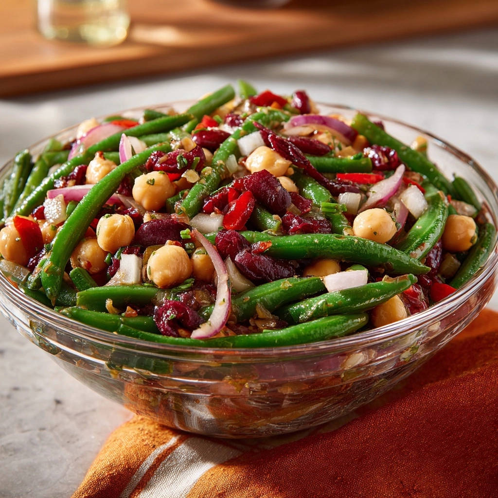 Sommerlicher Bohnen-Kichererbsen-Salat