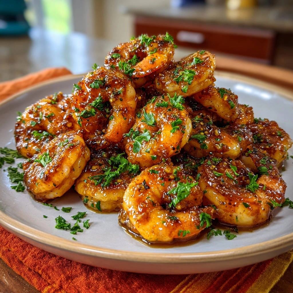 Würzige Glasierte Garnelen