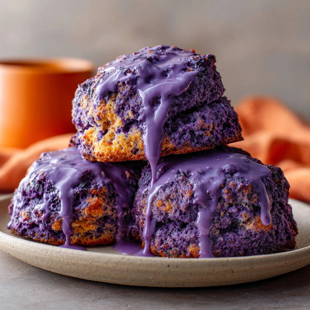 Samtige Lila-Biscuits