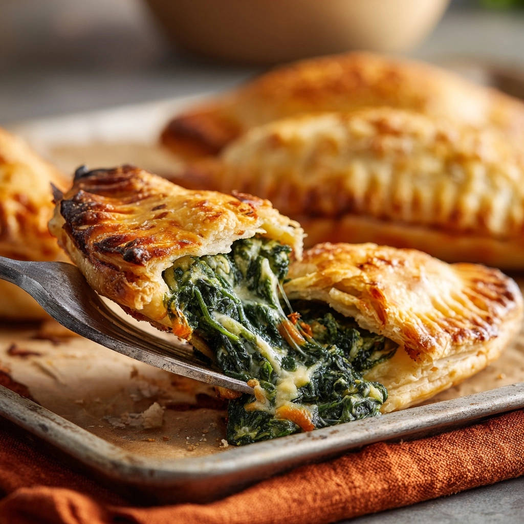 Knusprige Spinat-Käse-Taschen