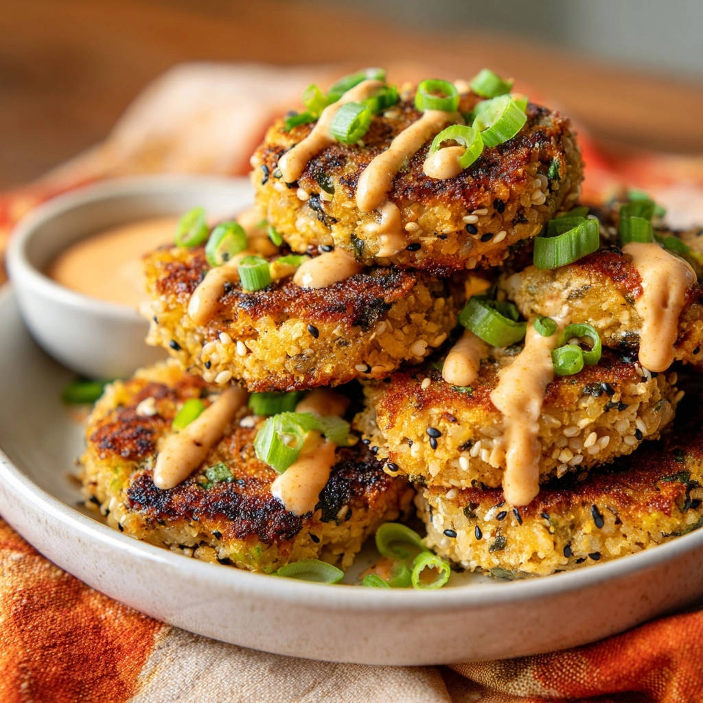 Goldbraune Thunfisch-Sesam-Patties