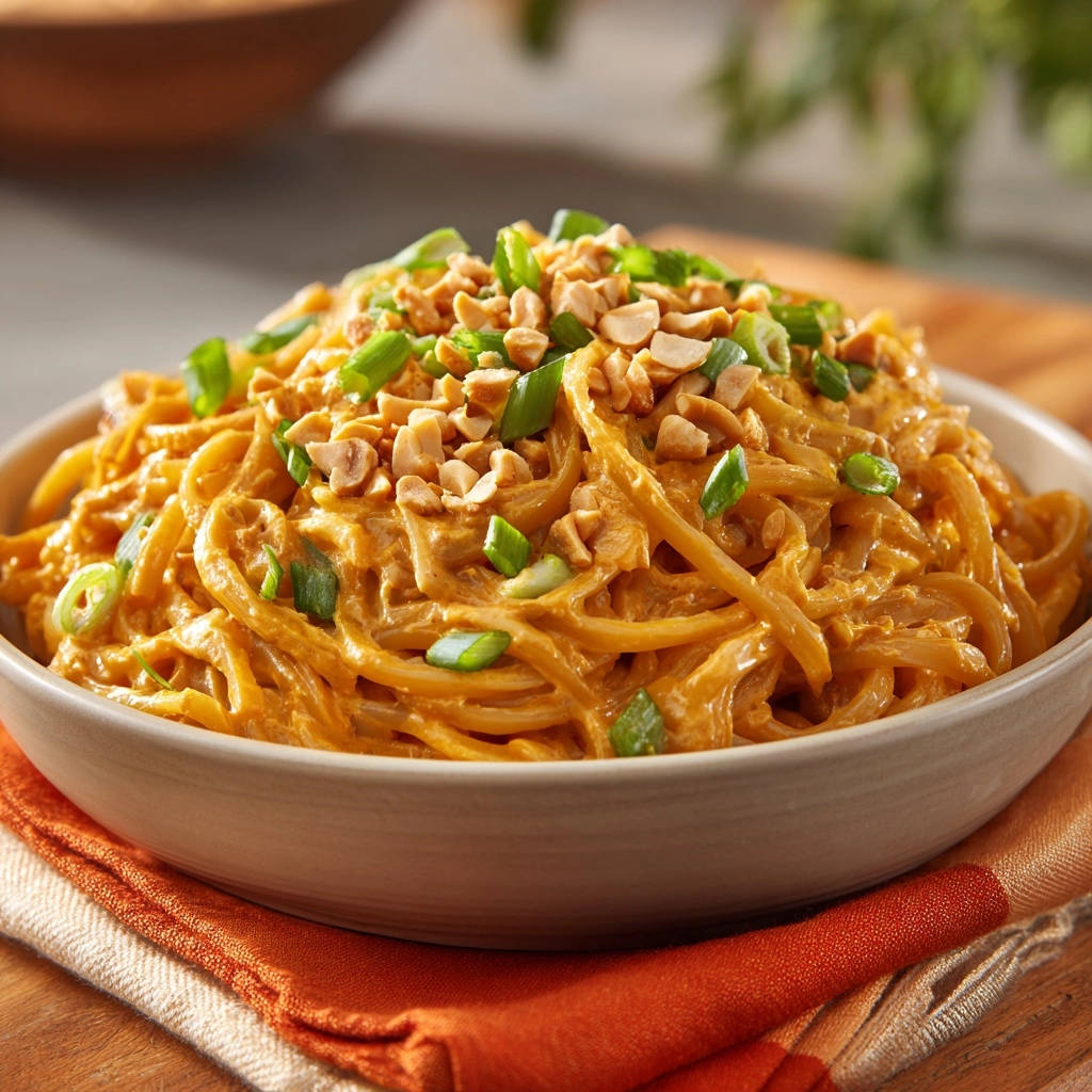 Cremige Erdnussnudeln