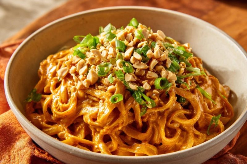 Cremige Erdnussnudeln