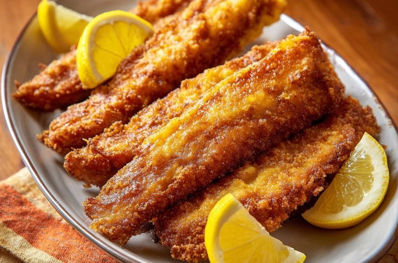 Goldbraune Fischfilets