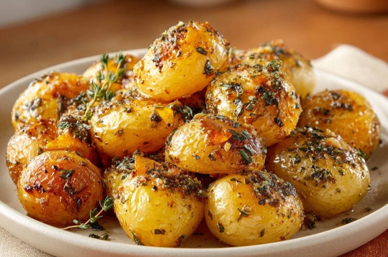 Goldbraune Kräuter-Babykartoffeln aus dem Ofen