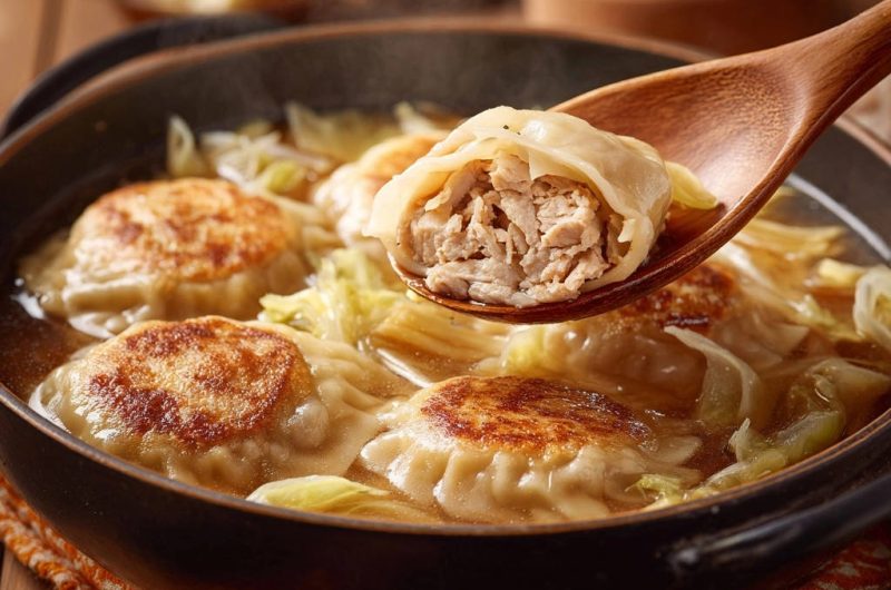 Herzhafte Dumpling-Suppe mit Chinakohl