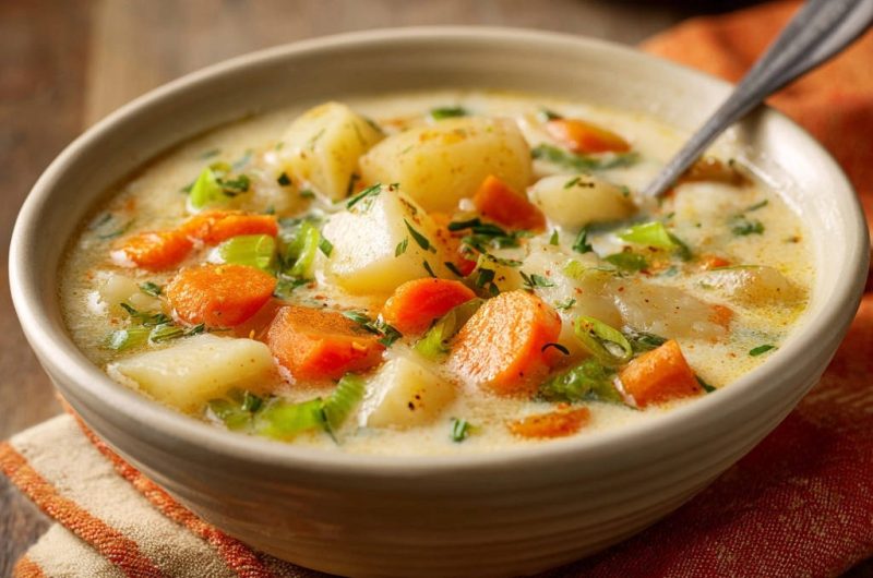 Herzhafte Kartoffel-Karotten-Cremesuppe