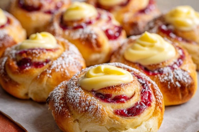 Himbeer-Vanille-Schnecken