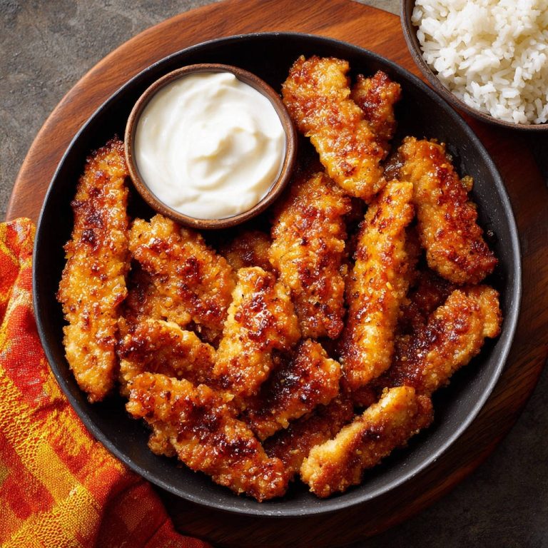 Knusprige Honig-Chili Hähnchen-Streifen: Knusprig selbst mit Glasur!