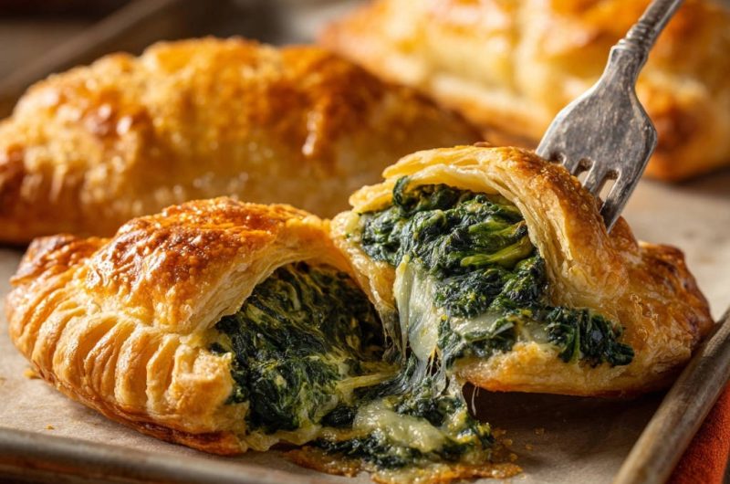 Knusprige Spinat-Käse-Taschen