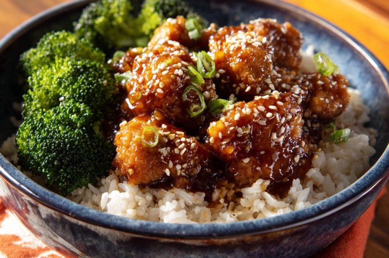 Knuspriges Sesam-Hähnchen Bowl