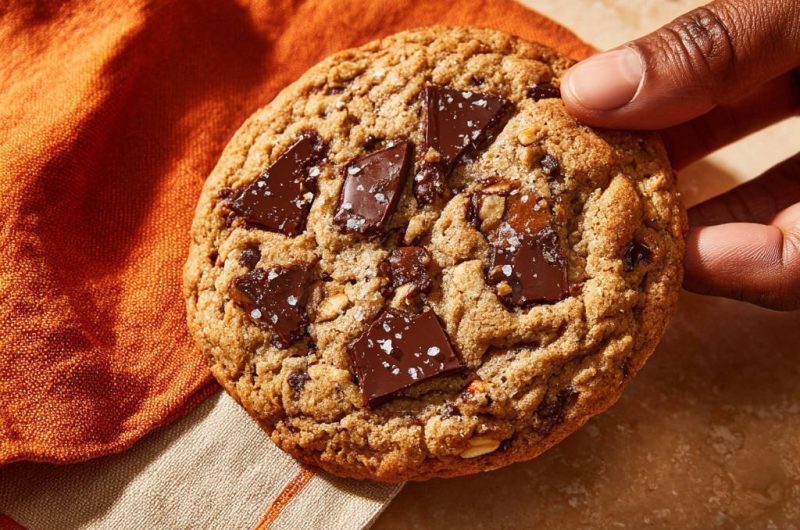 Saftige Schoko-Hafer-Cookies mit Meersalz