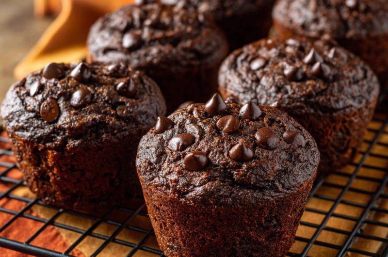 Saftige Schoko-Muffins mit Extra-Schoko-Chips