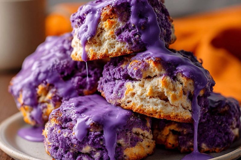 Samtige Lila-Biscuits