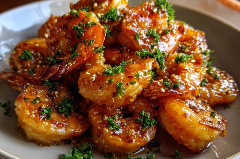 Würzige Glasierte Garnelen