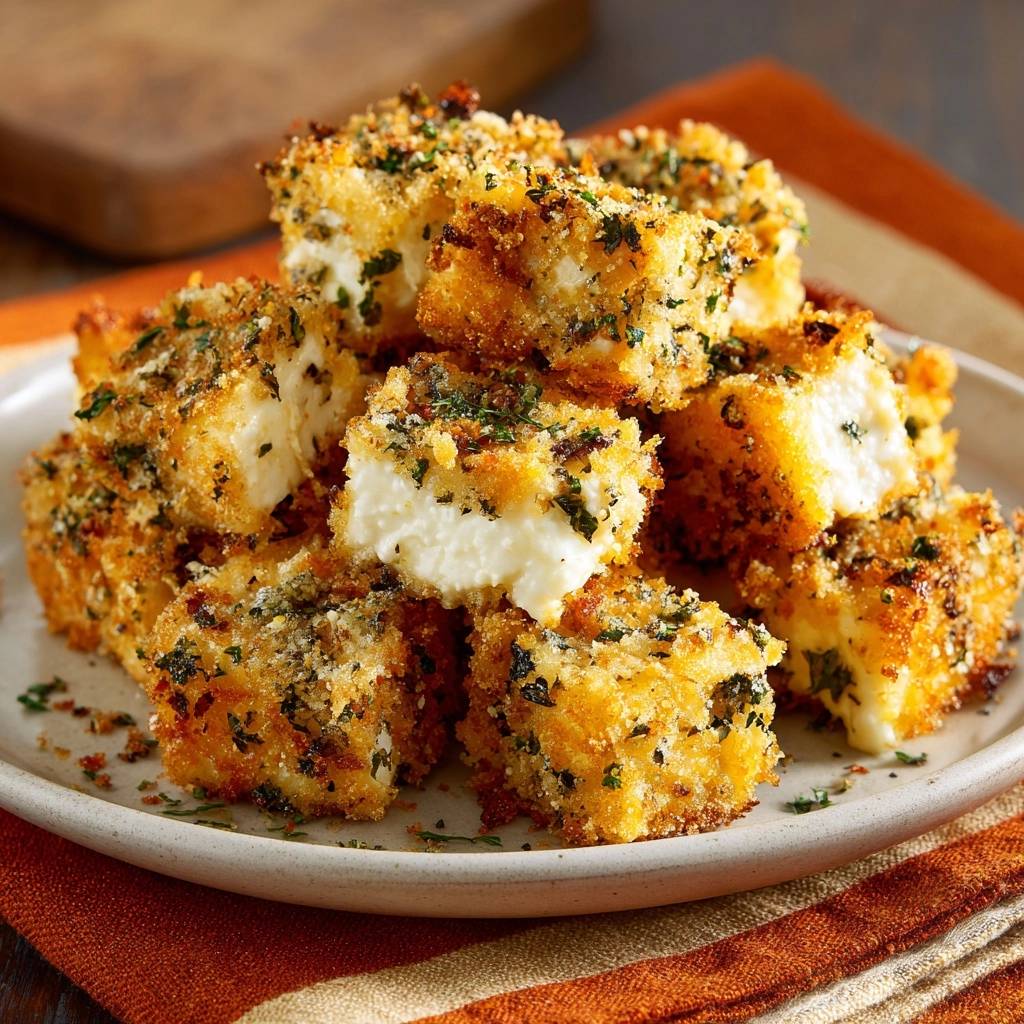 Knusprige Gebackene Käsewürfel (Nie wieder auslaufender Käse!)