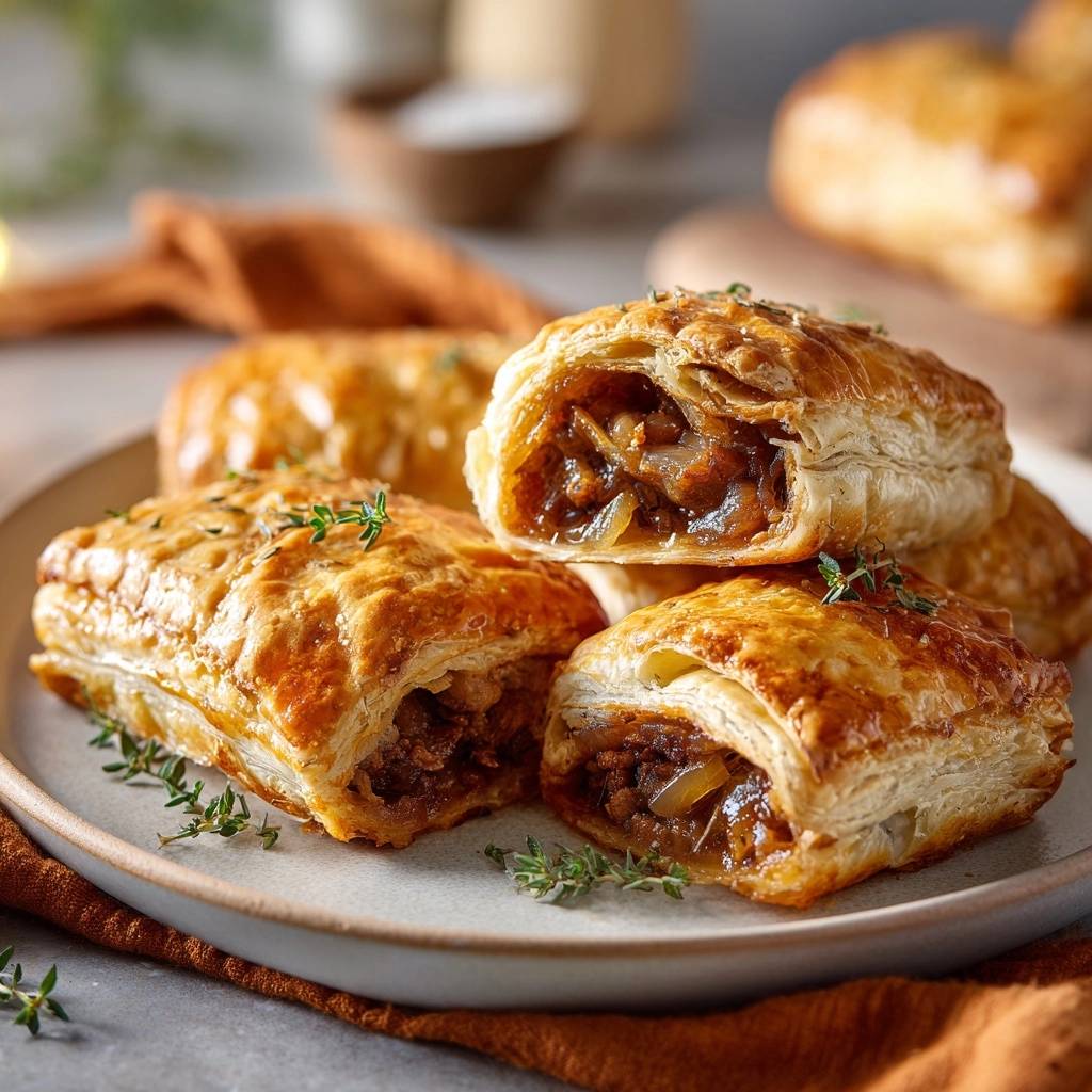 Knusprige Rindfleisch-Blätterteig-Päckchen