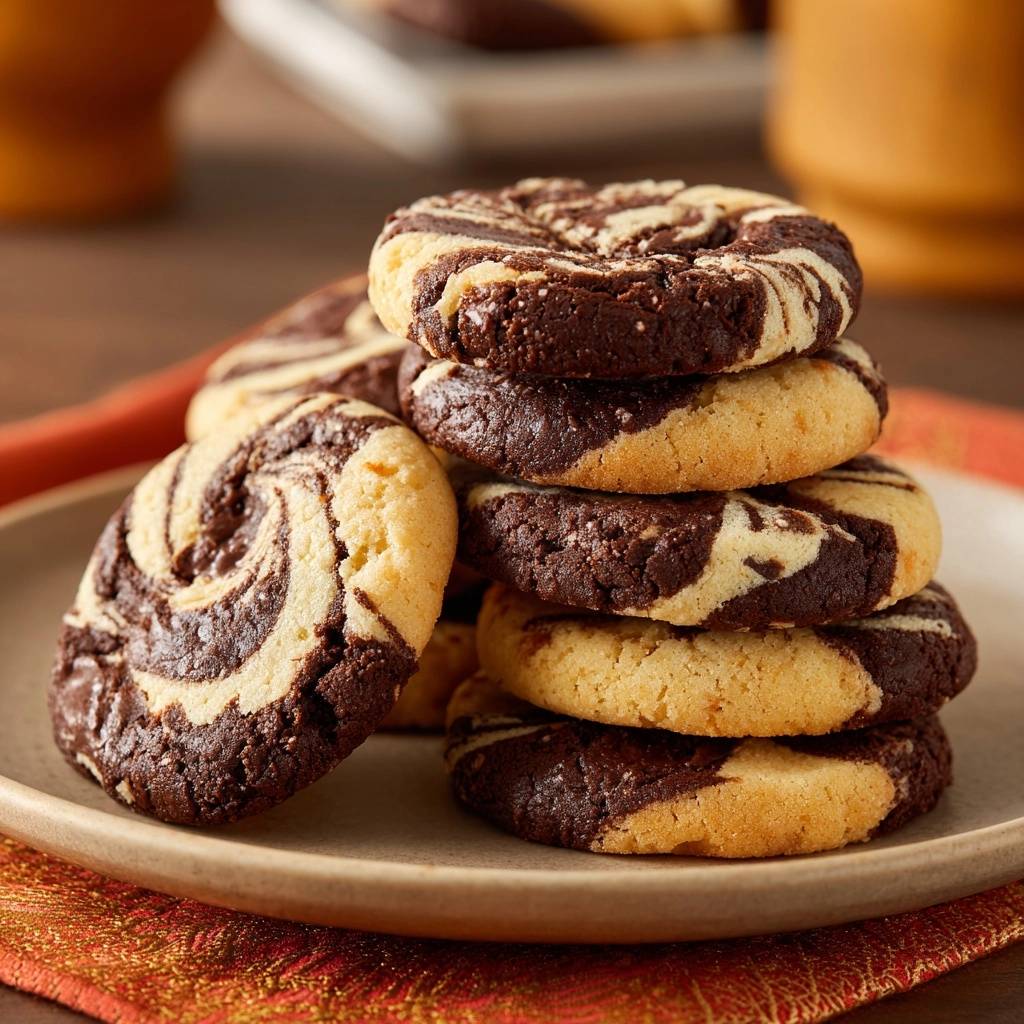 Schoko-Vanille-Marmorkekse (Nie wieder flache Kekse!)