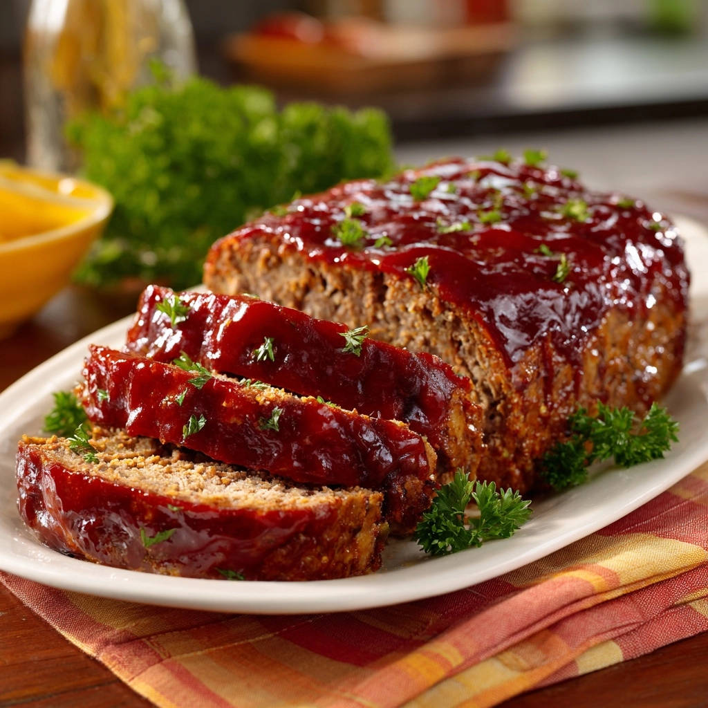 Saftiger Glasierter Hackbraten