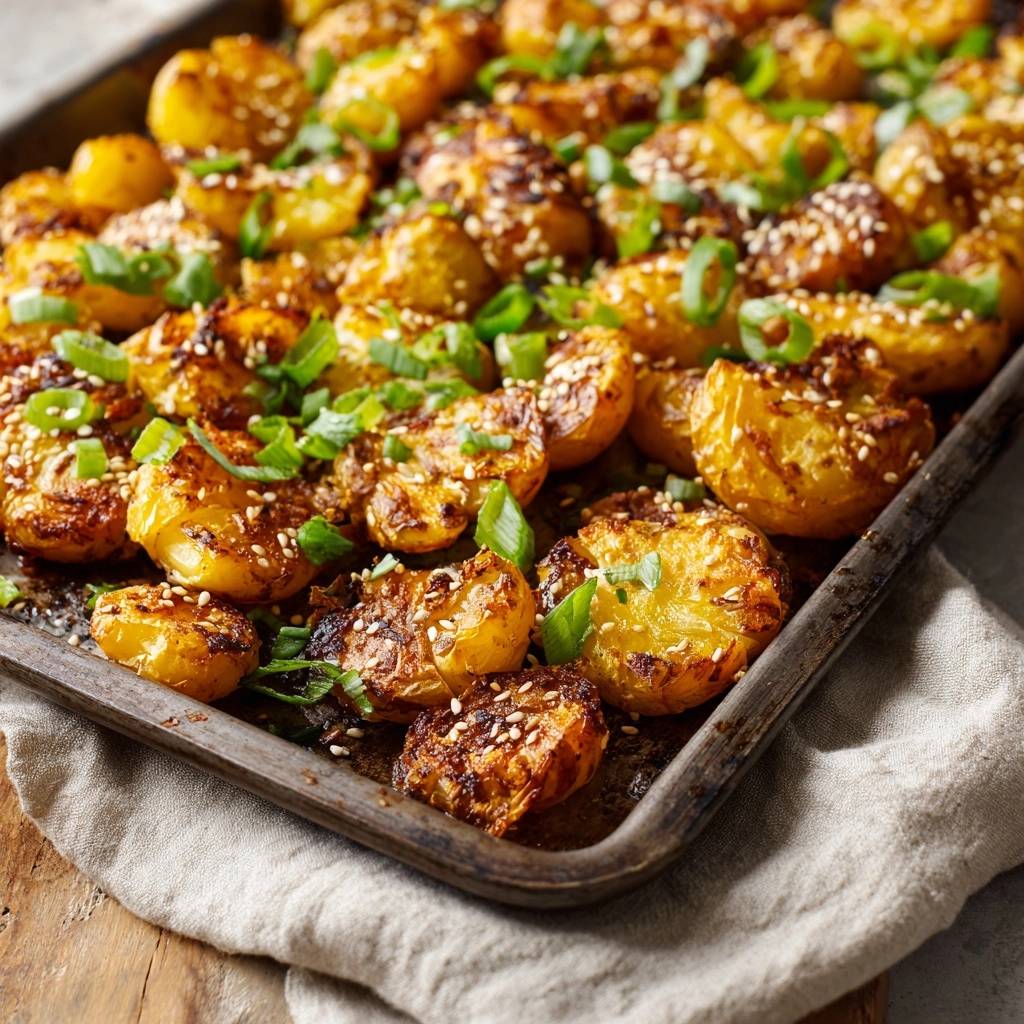 Knusprige Sesam-Babykartoffeln