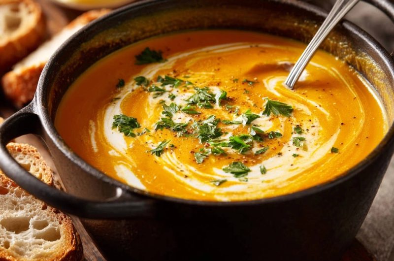 Cremige Kürbis-Karotten-Suppe