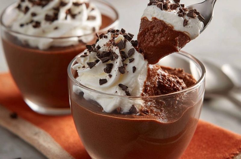 Cremige Schokoladenmousse mit Sahnehaube (Nie wieder flüssige Mousse!)