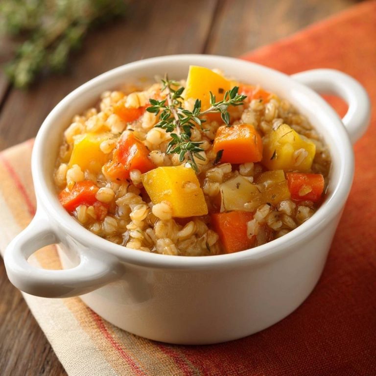 Cremiger Kürbis-Gersten-Eintopf – al dente & cremig