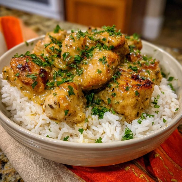 Cremiges Hähnchen mit Reis: Saftig & Zart – Rezept