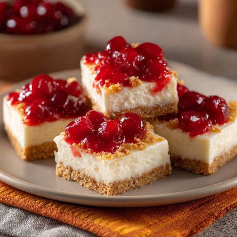 Kirsch-Käsekuchen-Bars (Nie wieder Risse!)