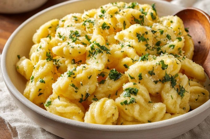 Klassische Kartoffel-Gnocchi mit Butter und Petersilie