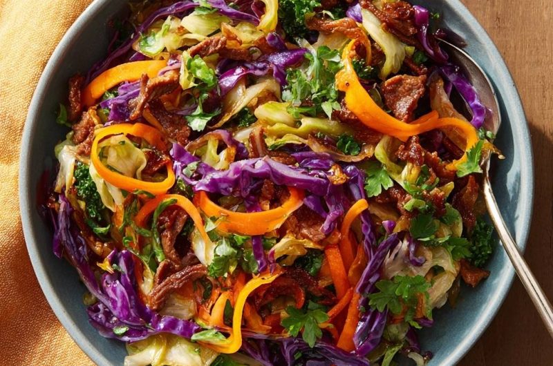 Knackiger Rind-Kohl-Wok