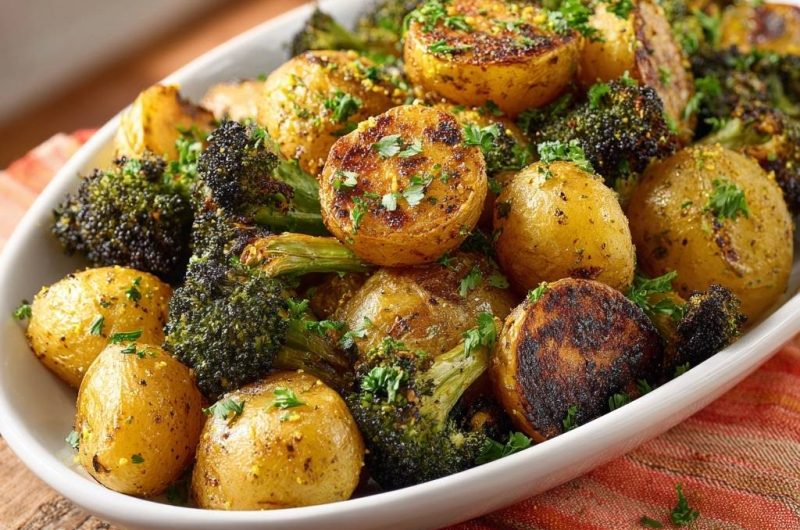 Knusprige Babykartoffeln mit Brokkoli