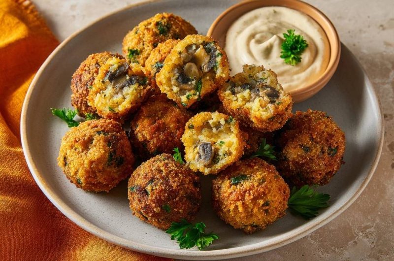 Knusprige Pilz-Kartoffel-Kroketten