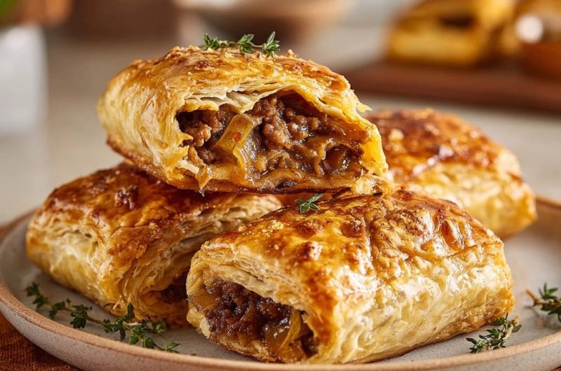 Knusprige Rindfleisch-Blätterteig-Päckchen