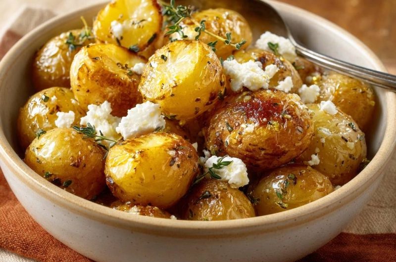 Knusprige Thymian-Babykartoffeln mit Feta