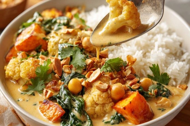 Knuspriges Blumenkohl-Kichererbsen-Curry