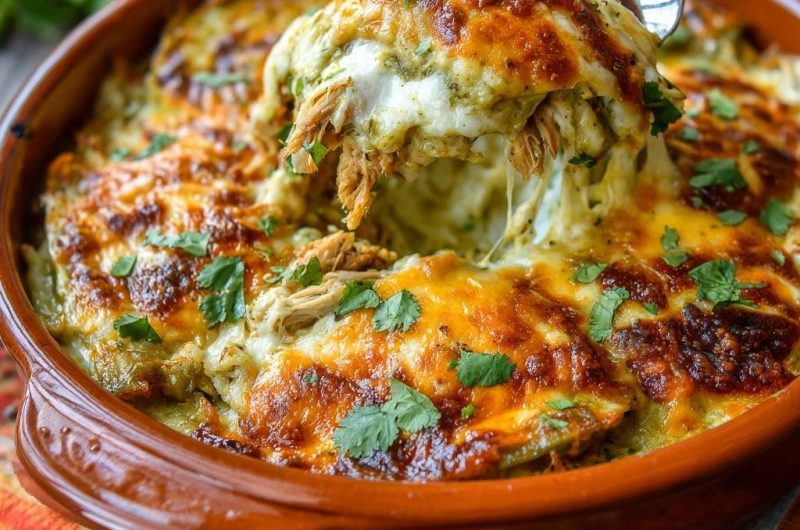 Saftige Hühner-Enchiladas Verdes