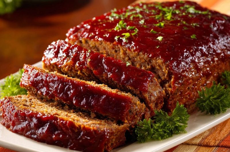 Saftiger Glasierter Hackbraten